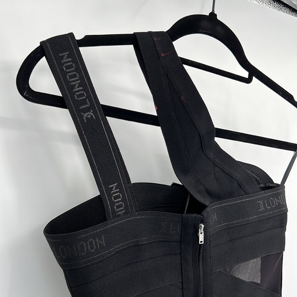 David Koma London Ribbon Mini Dress in Black - Picture 10 of 10